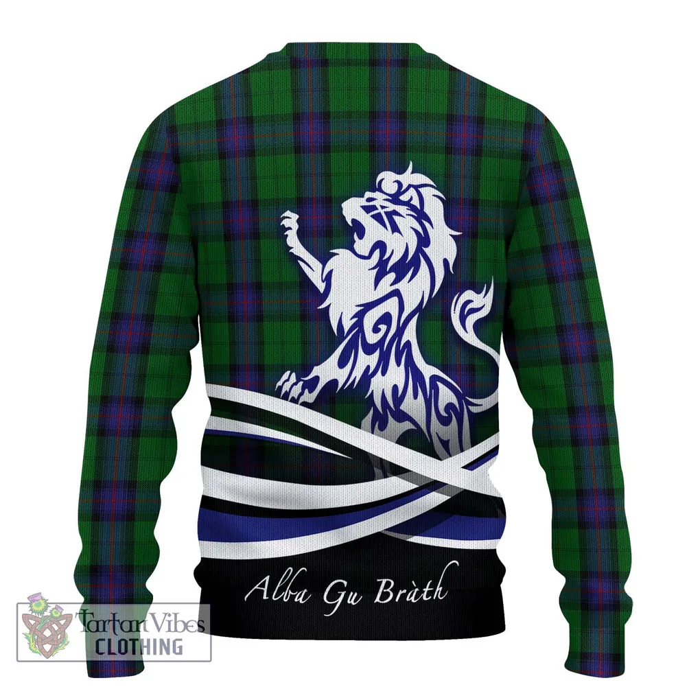 Armstrong Tartan Ugly Sweater with Alba Gu Brath Regal Lion Emblem