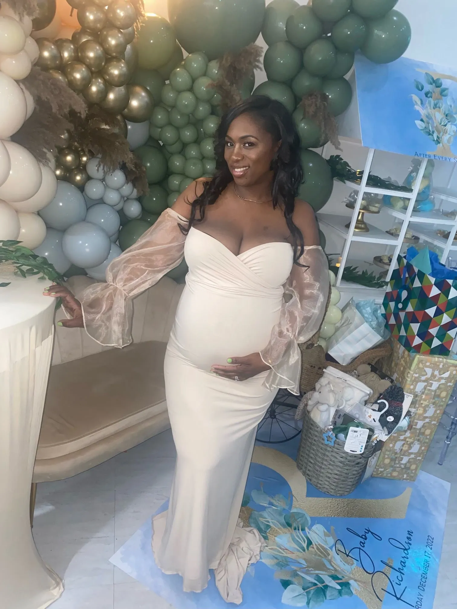 Arpi Gown Full-Length Maternity Dress