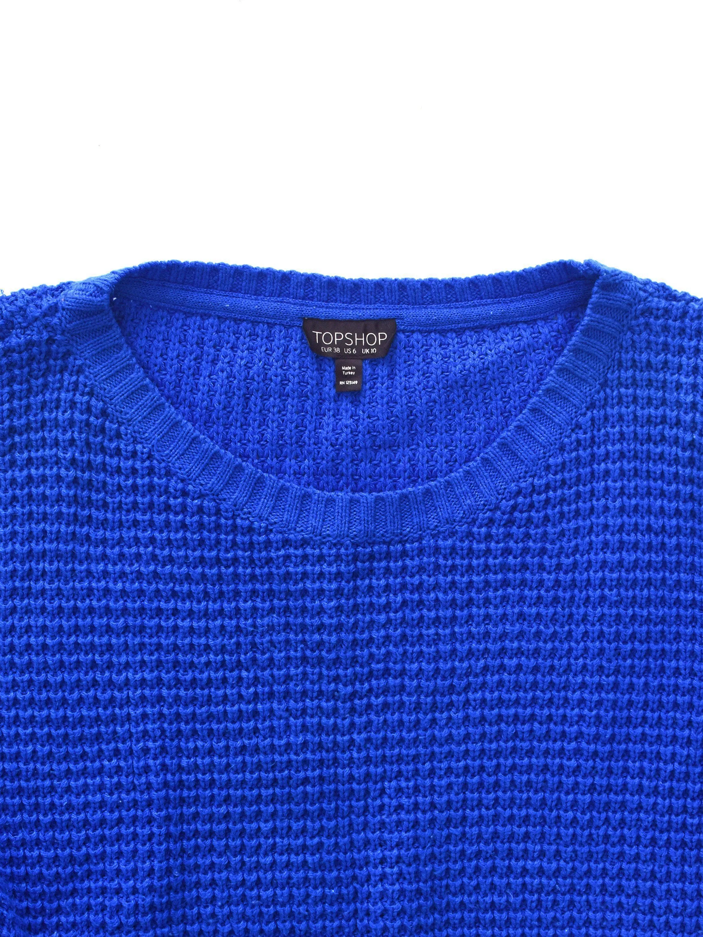 Blå Cropped Sweater fra Topshop