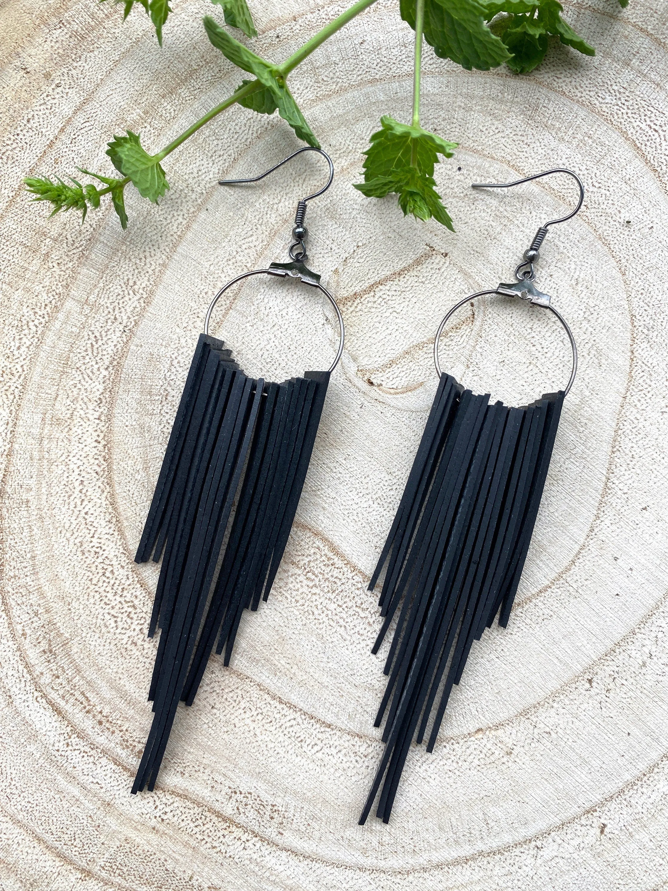 Black Spiky Earrings
