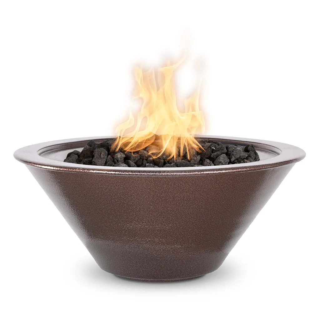 Cazo 24" Round Fire Bowl, Powder Coated Metal - Fire Feature