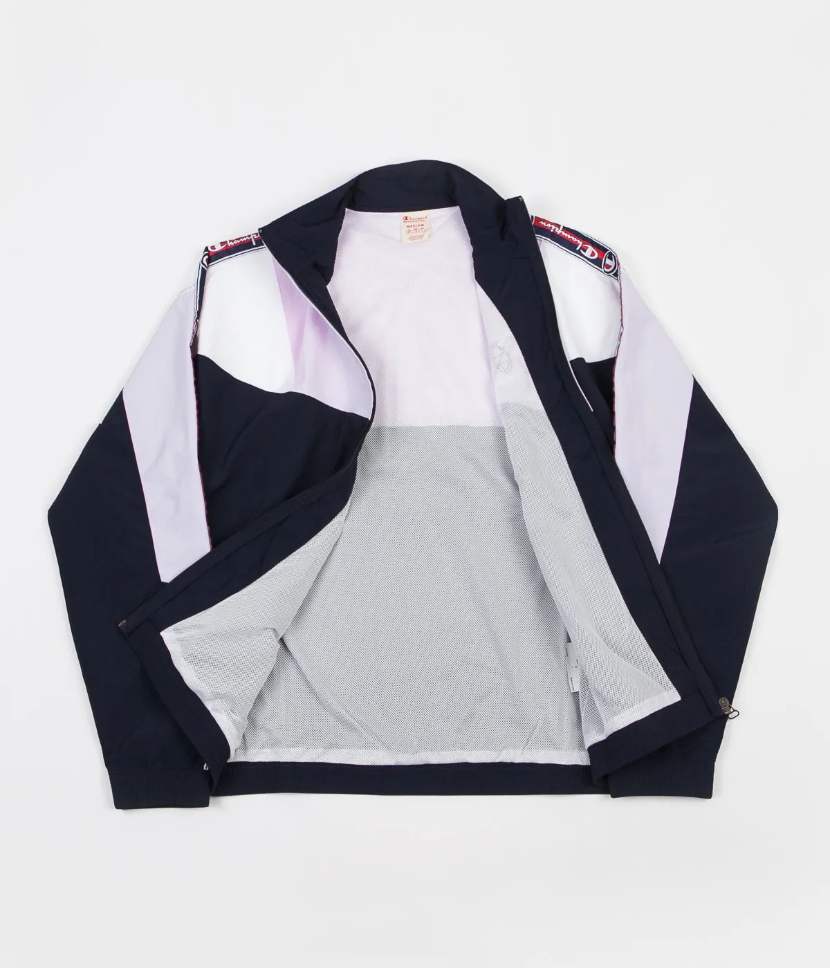Champion Full Zip Tracksuit Jacket - Navy / Lilac / White