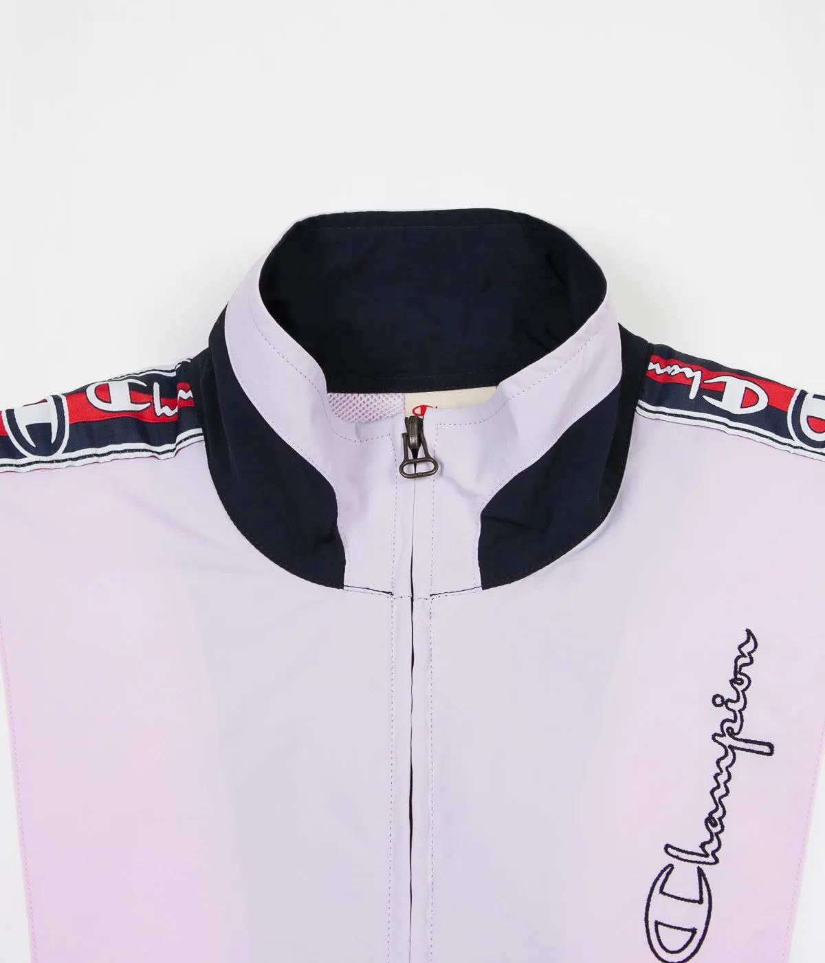 Champion Full Zip Tracksuit Jacket - Navy / Lilac / White