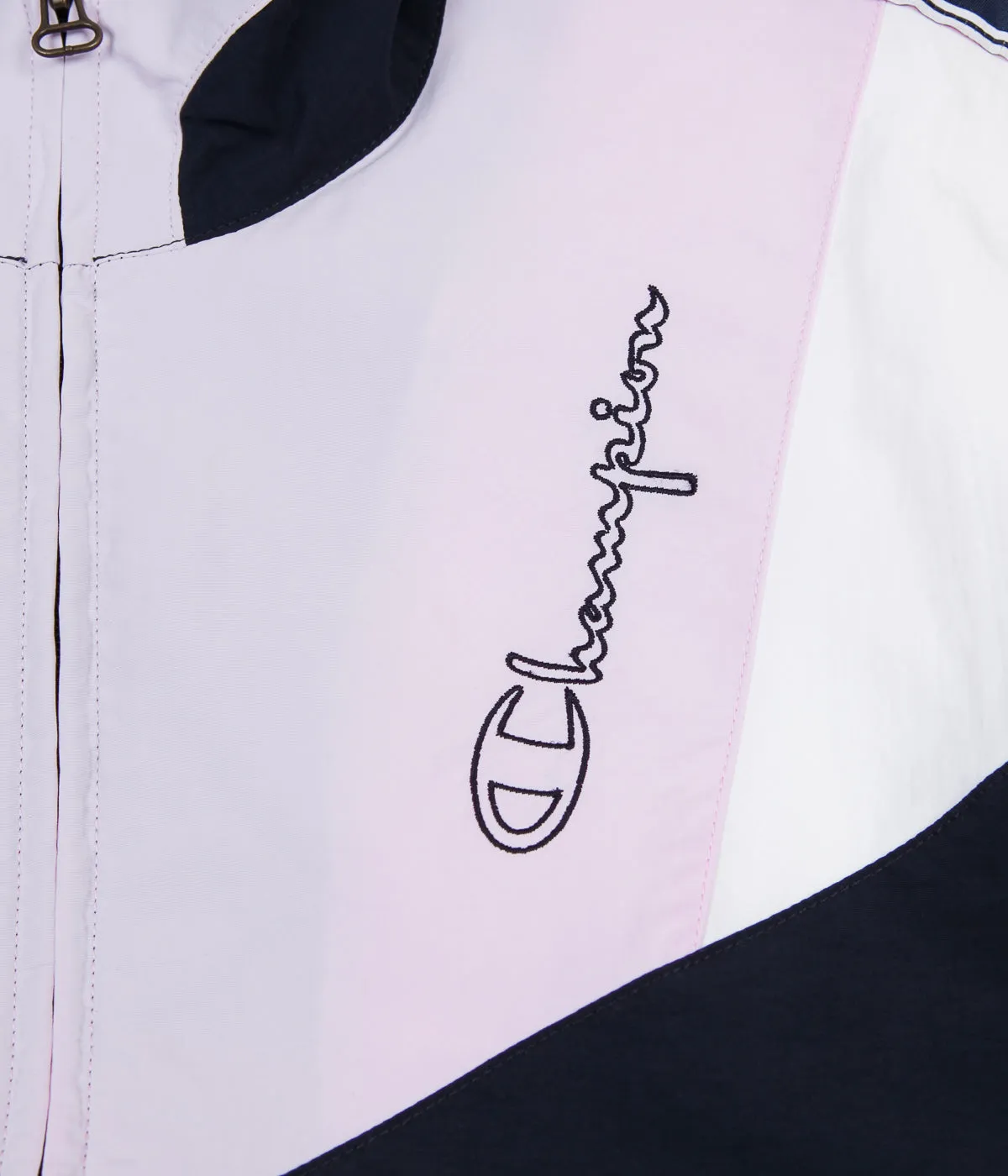 Champion Full Zip Tracksuit Jacket - Navy / Lilac / White