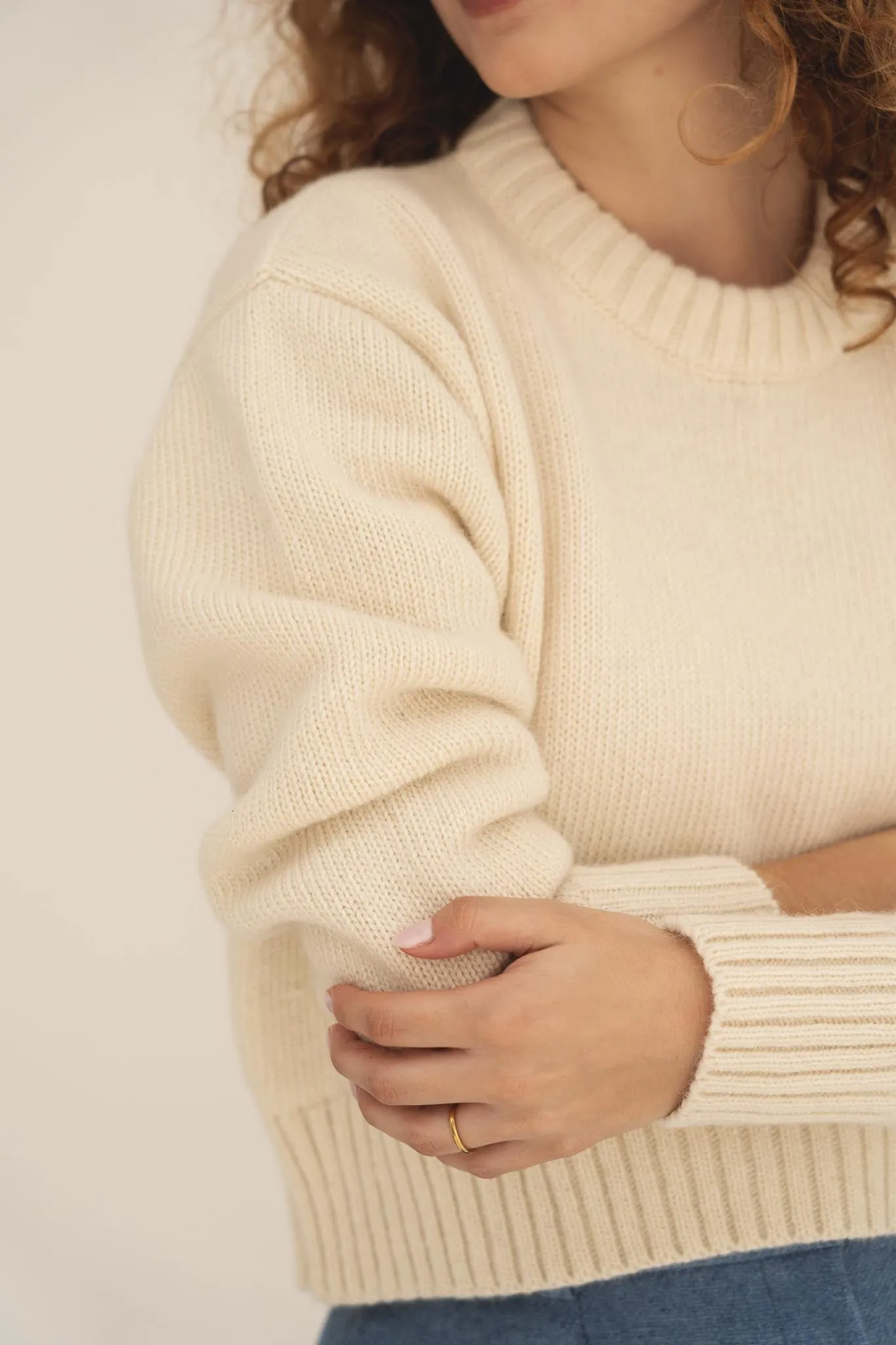 Claudia White Recycled Jumper