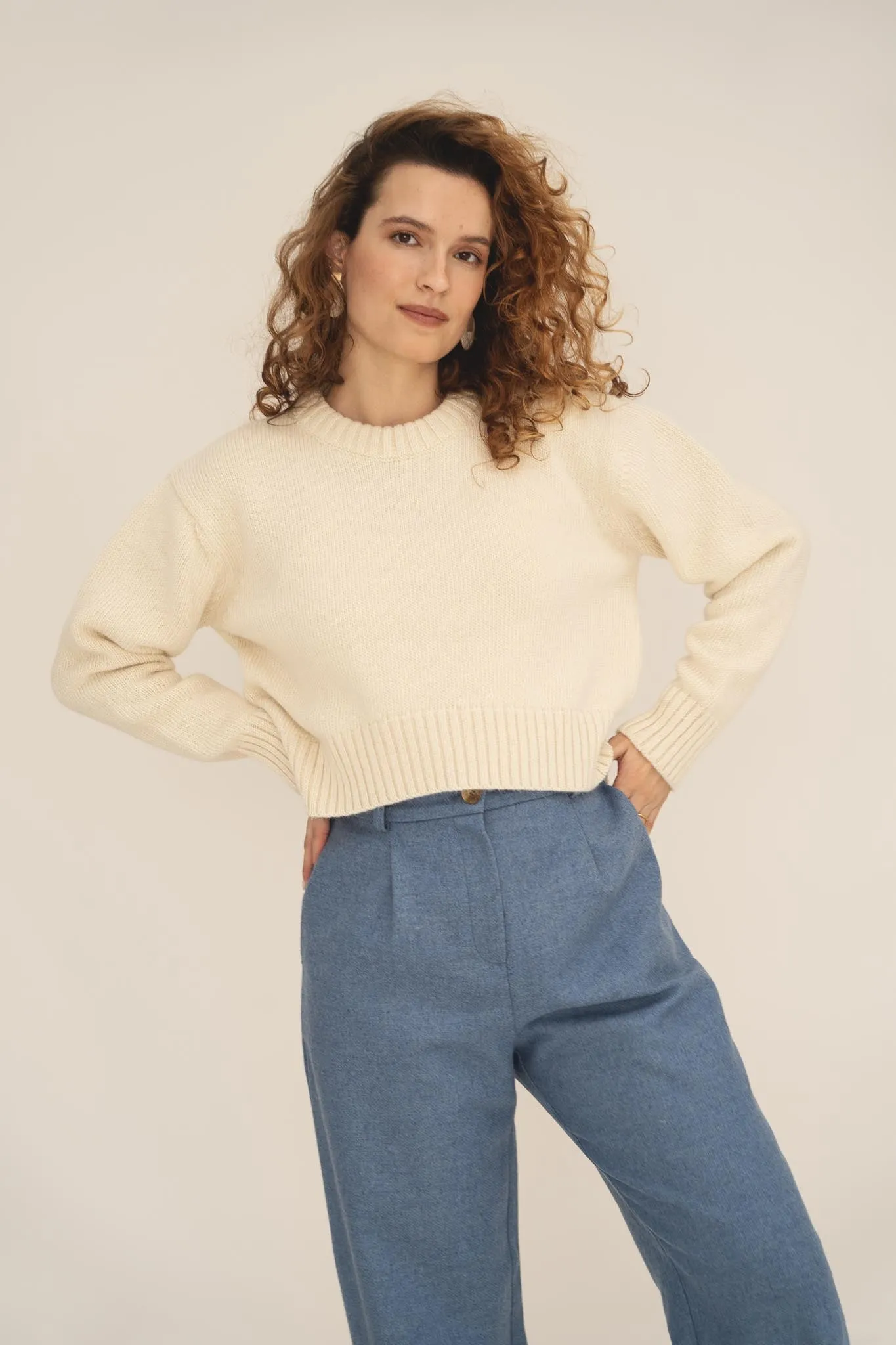 Claudia White Recycled Jumper