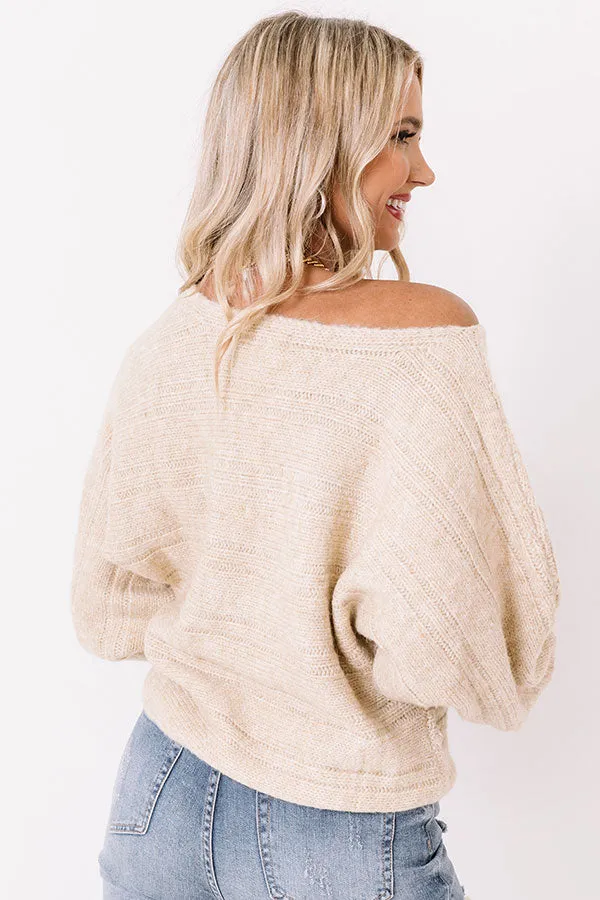 Code Word Cute Knit Sweater In Birch