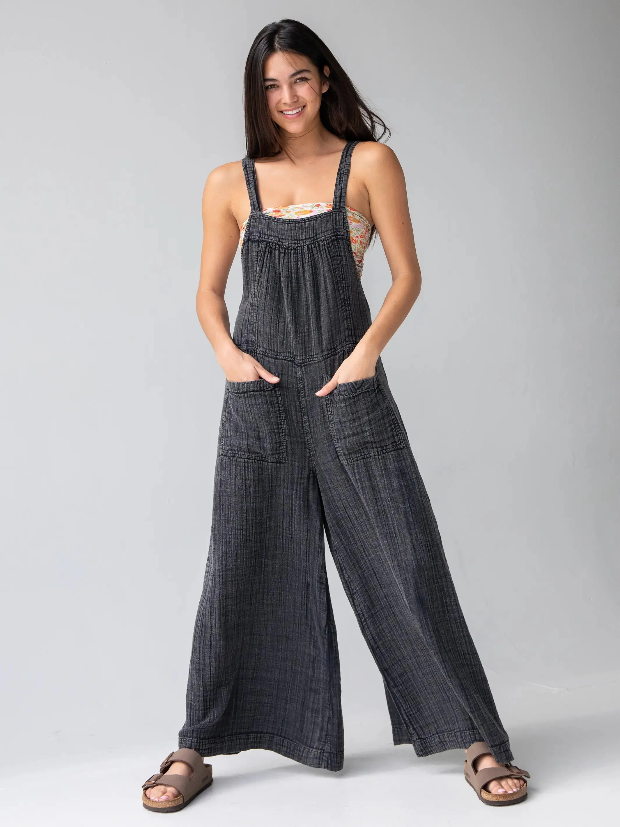 Dakota Tie Overall - Washed Black