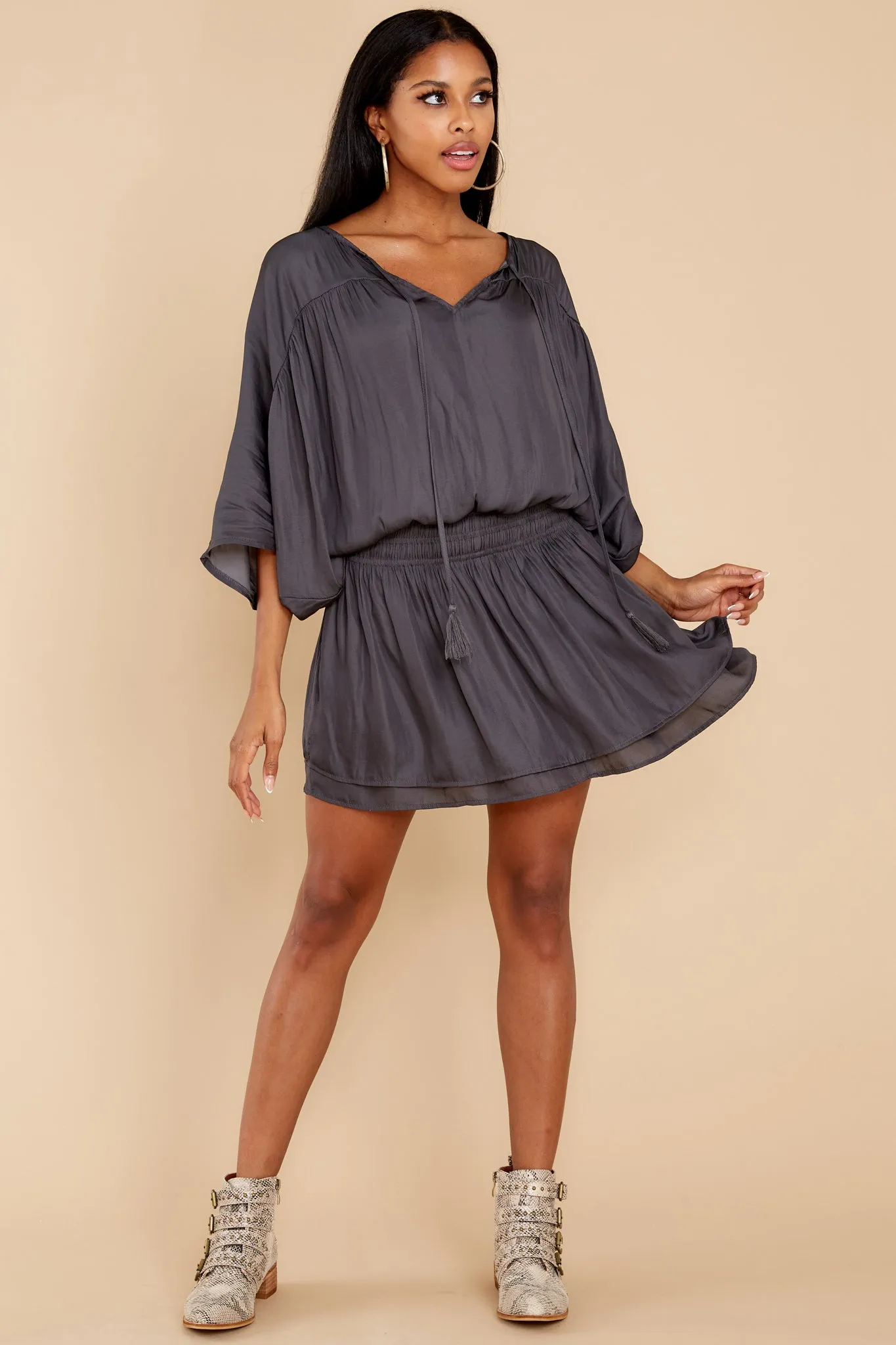 Daring Thoughts Dark Steel Dress