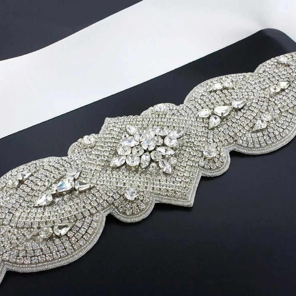Dramatic Rhinestone Bridal Sash