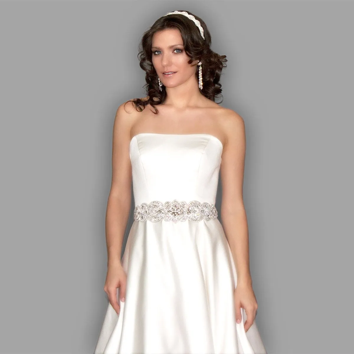 Dramatic Rhinestone Bridal Sash