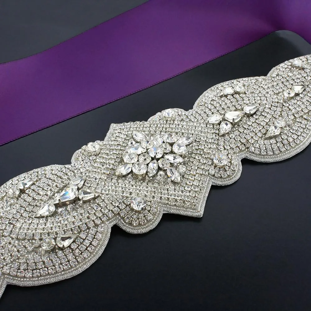 Dramatic Rhinestone Bridal Sash
