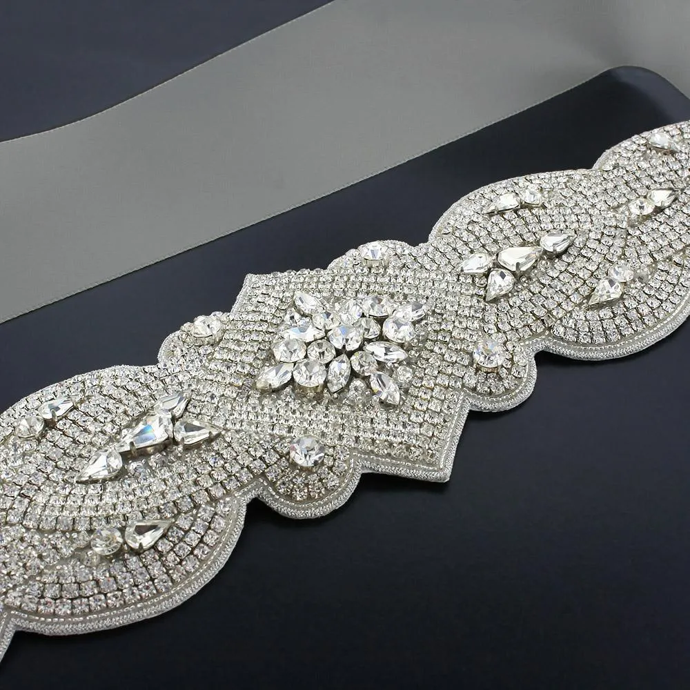 Dramatic Rhinestone Bridal Sash