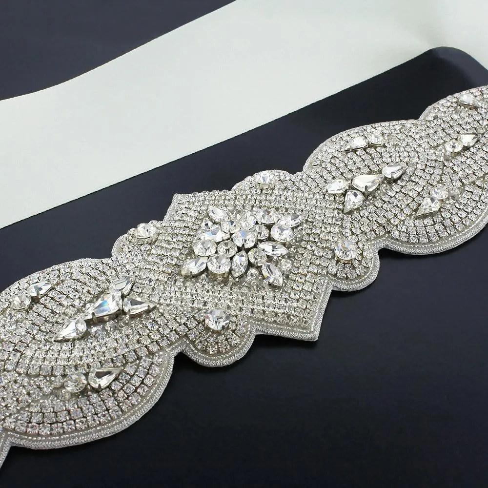 Dramatic Rhinestone Bridal Sash