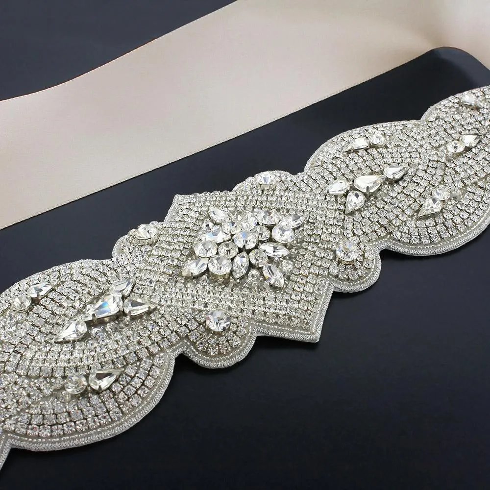 Dramatic Rhinestone Bridal Sash