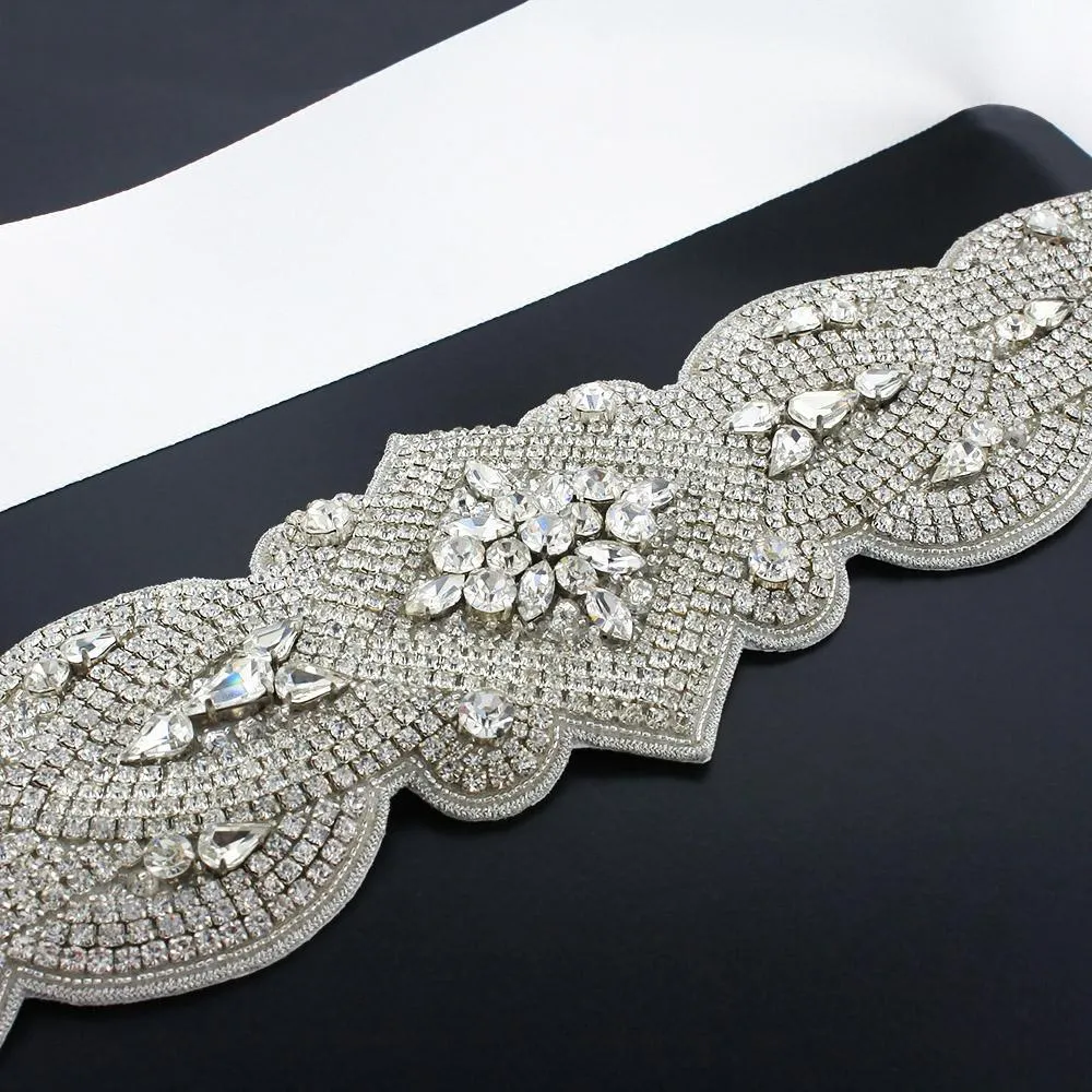 Dramatic Rhinestone Bridal Sash
