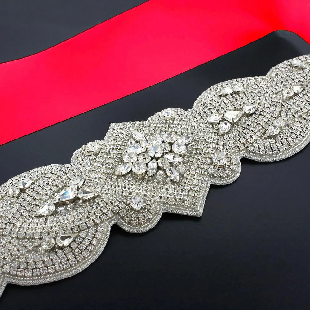 Dramatic Rhinestone Bridal Sash