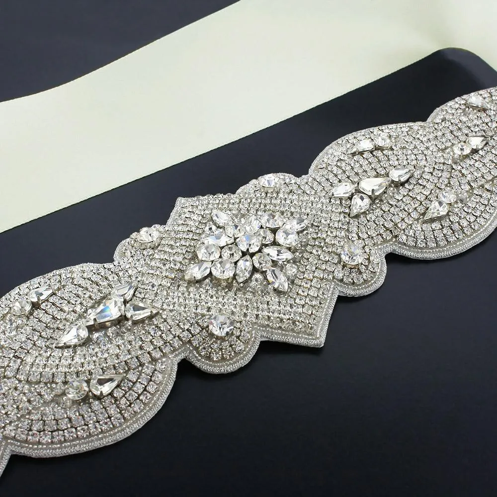 Dramatic Rhinestone Bridal Sash