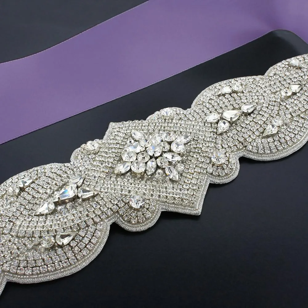 Dramatic Rhinestone Bridal Sash