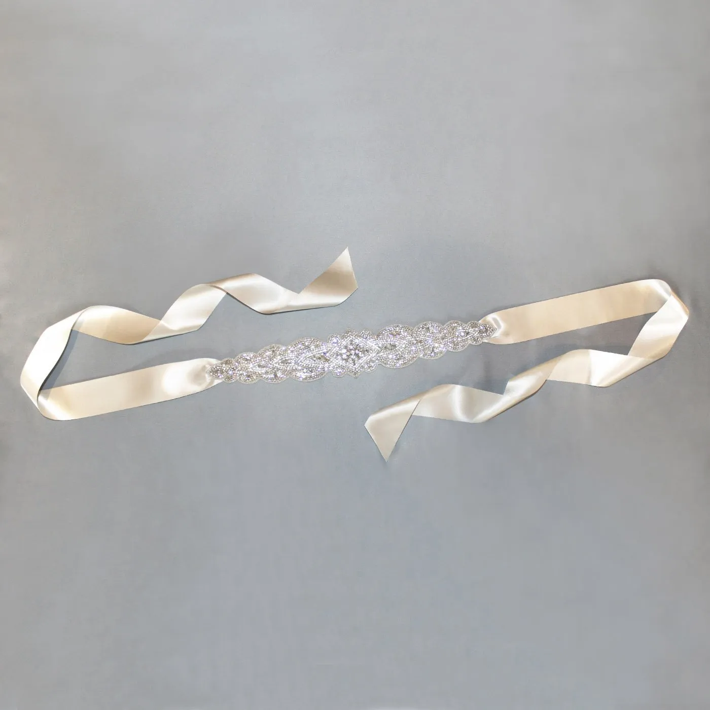 Dramatic Rhinestone Bridal Sash