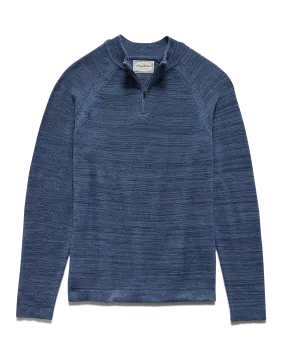 FLOYDALE MARLED RAGLAN 1/4-ZIP SWEATER