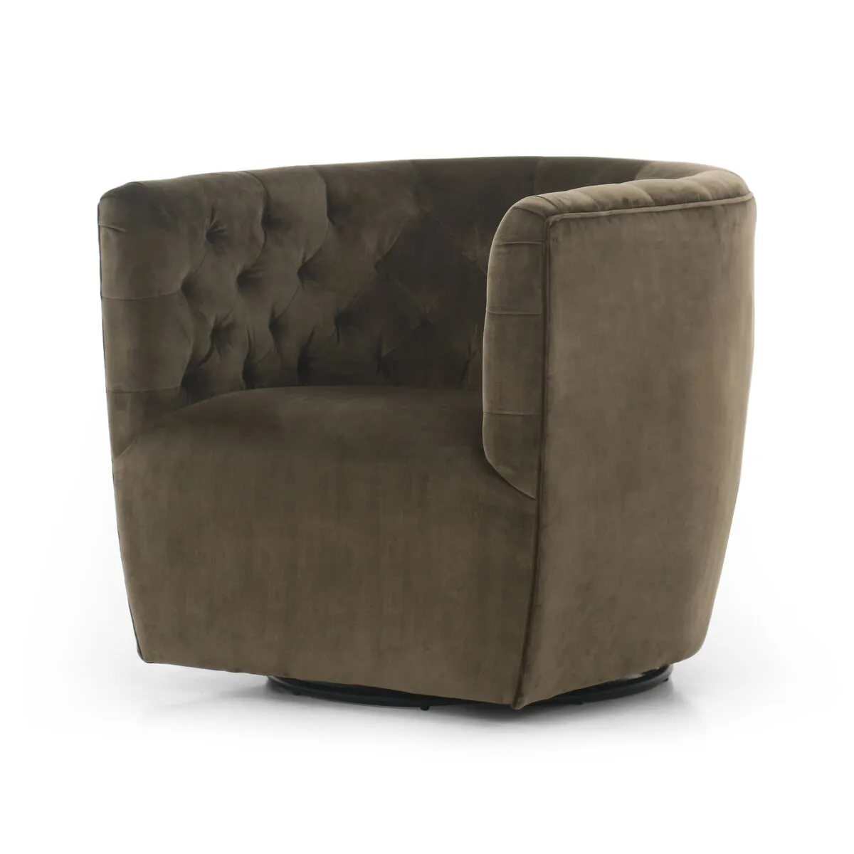 Four Hands Hanover Swivel Chair in Surrey Olive