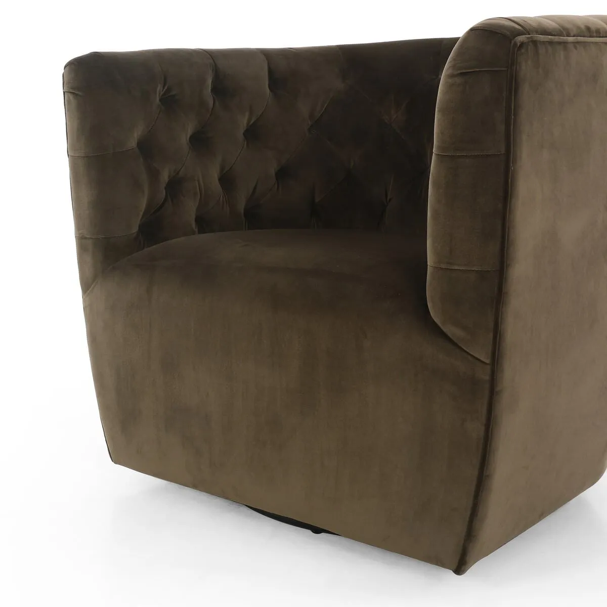 Four Hands Hanover Swivel Chair in Surrey Olive