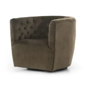 Four Hands Hanover Swivel Chair in Surrey Olive