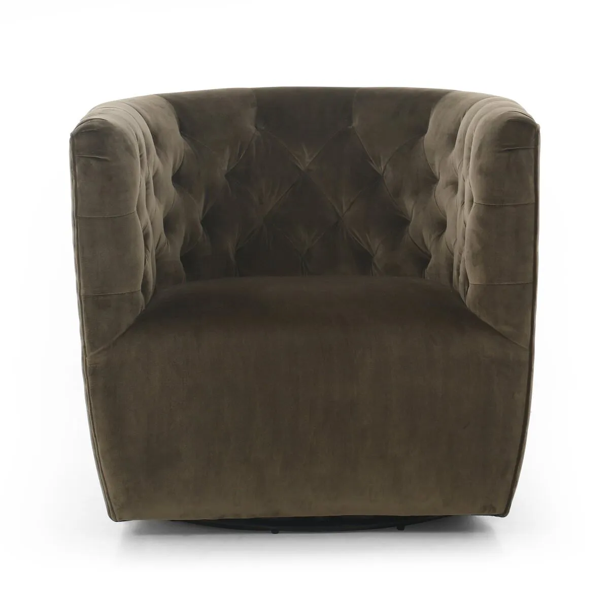 Four Hands Hanover Swivel Chair in Surrey Olive