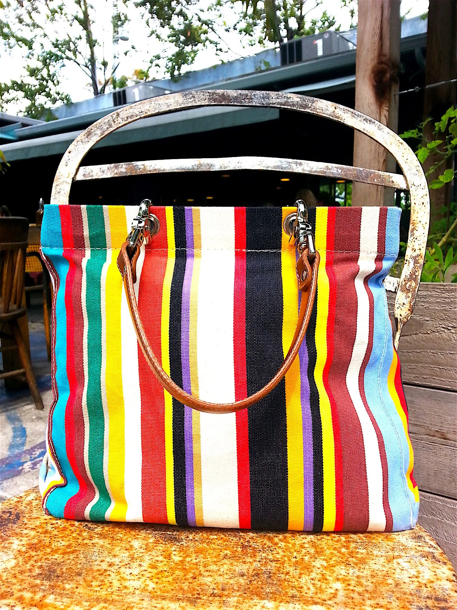 French Cotton Stripe Bags Multipstripe 3