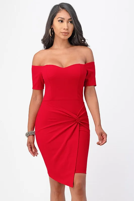 Front Twisted Bodycon Dress *More Colors
