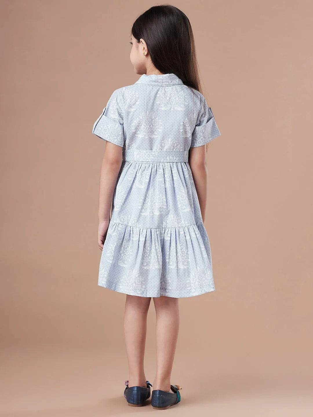 Girls Striped Shirt Dress