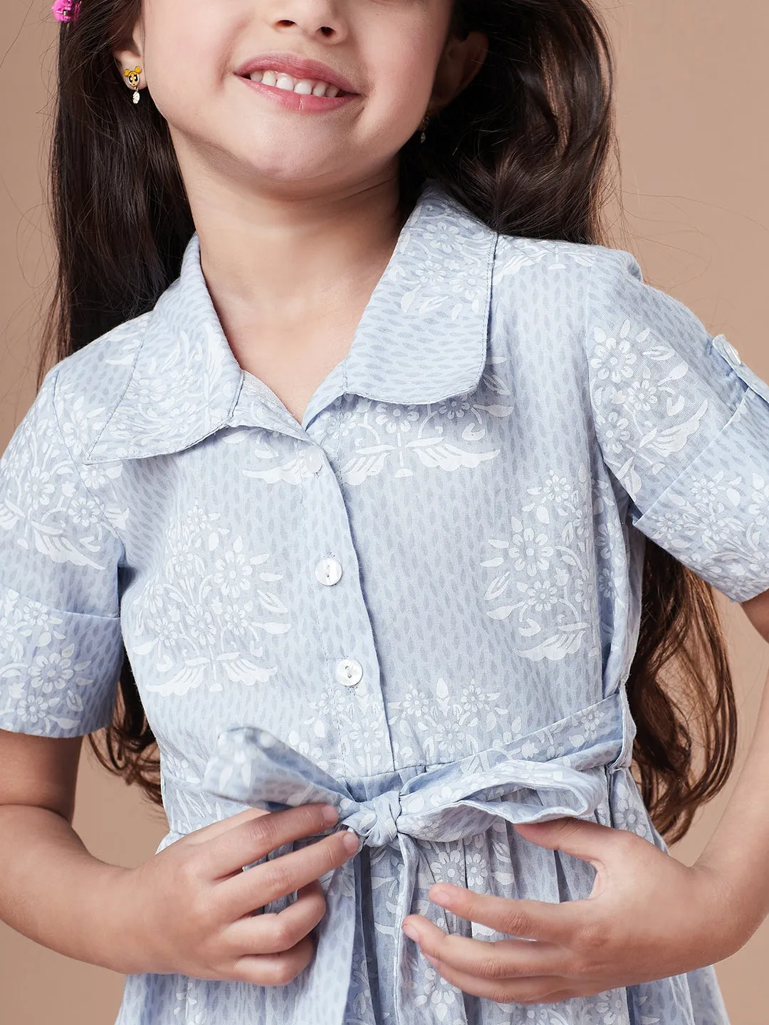 Girls Striped Shirt Dress