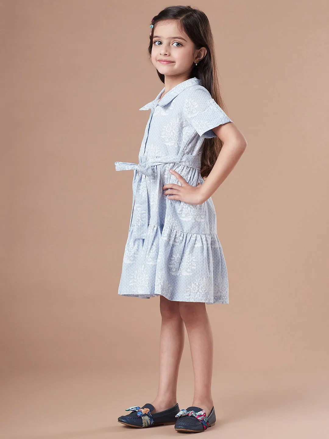 Girls Striped Shirt Dress
