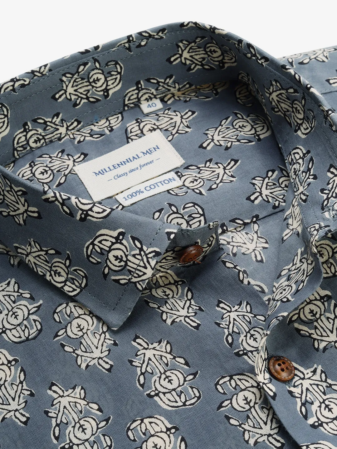 Gray Cotton Full Sleeves Shirts For Men-Mmf0220