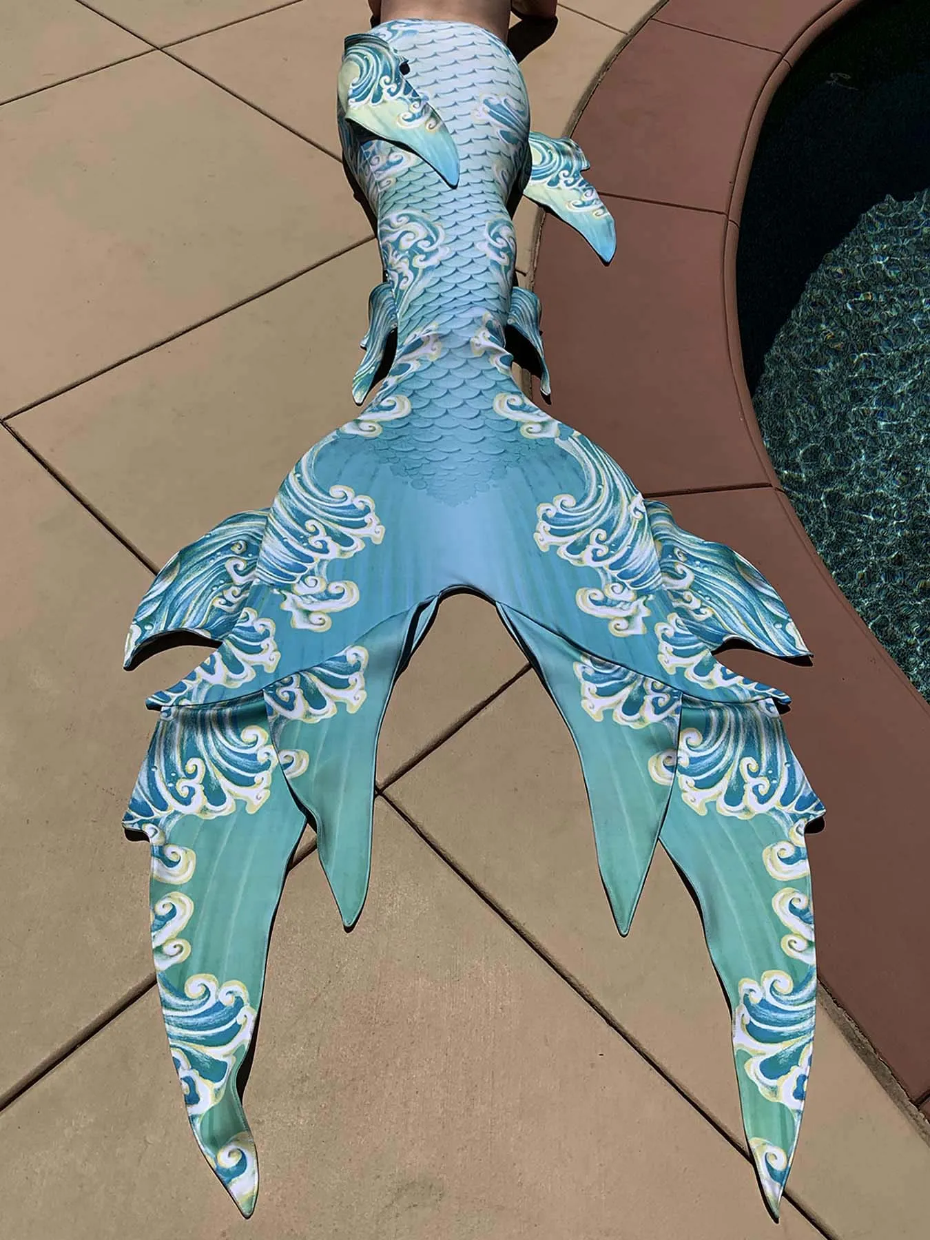 Hannah Mermaid Golden Wave GalleryTail - by Cape Cali