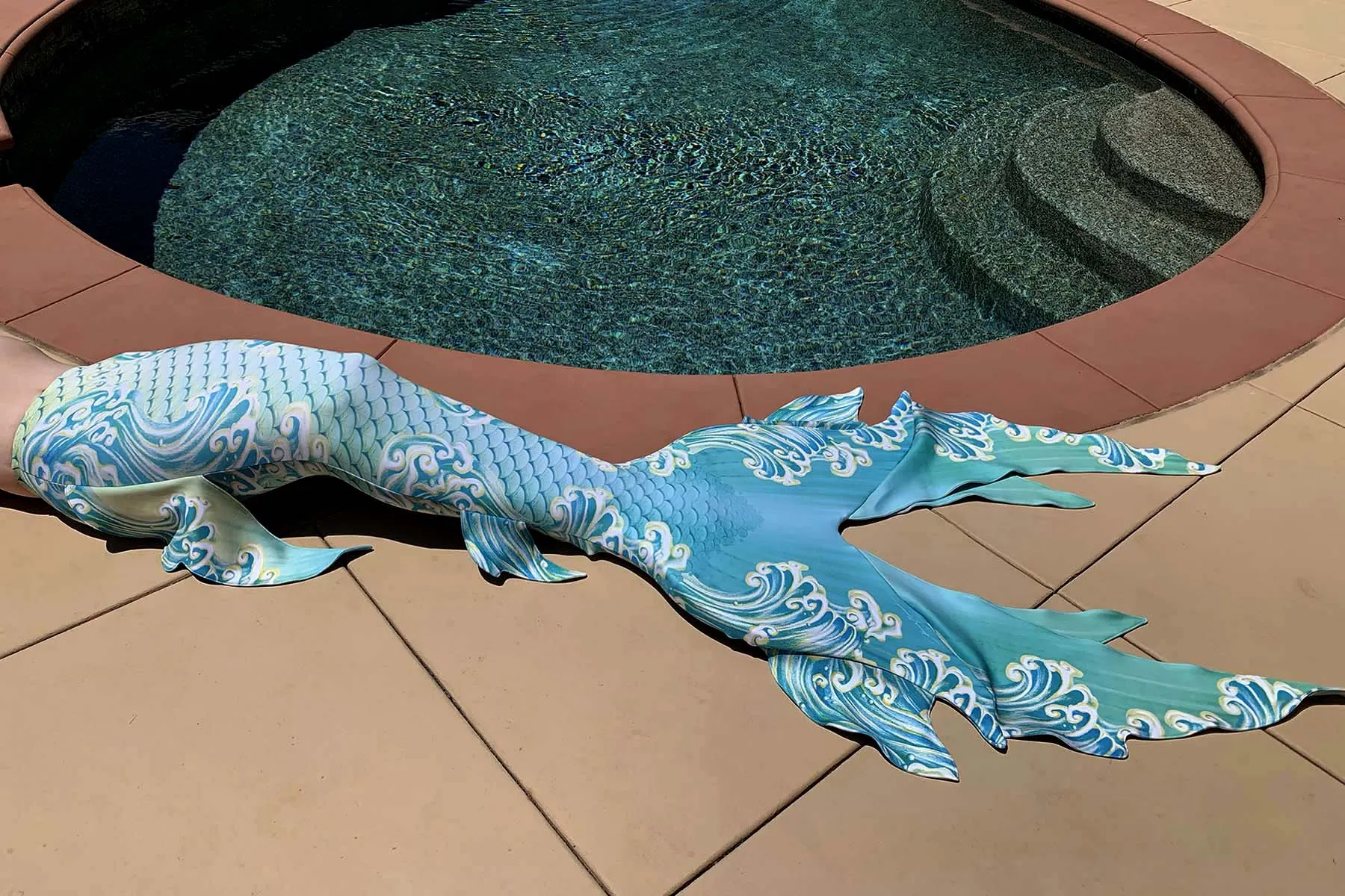 Hannah Mermaid Golden Wave GalleryTail - by Cape Cali