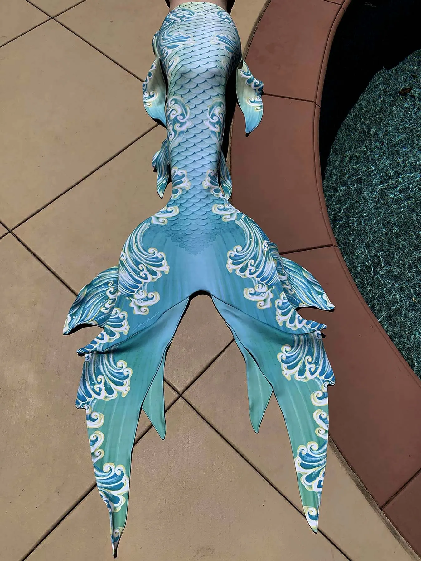 Hannah Mermaid Golden Wave GalleryTail - by Cape Cali