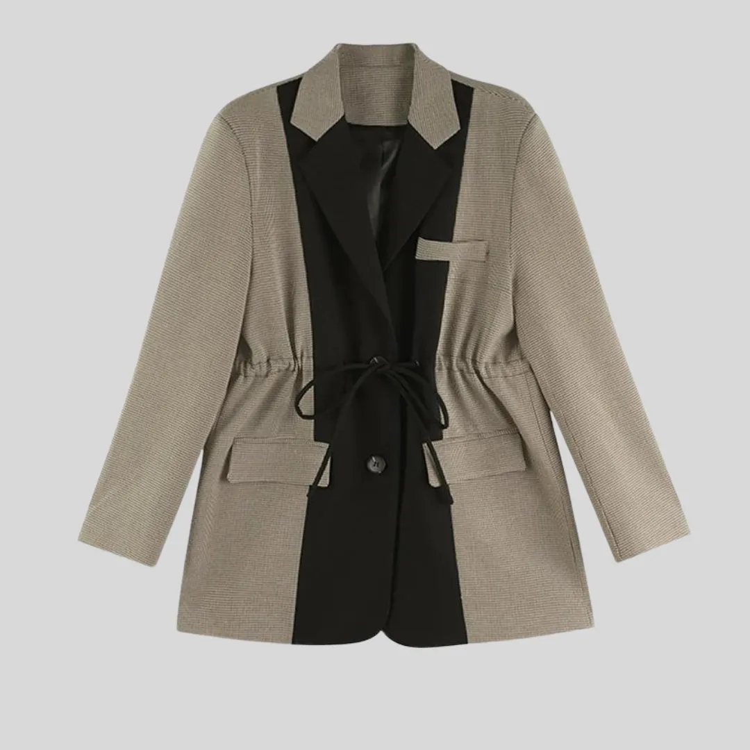 Jazz Up Plaid Pattern Oversized Blazer