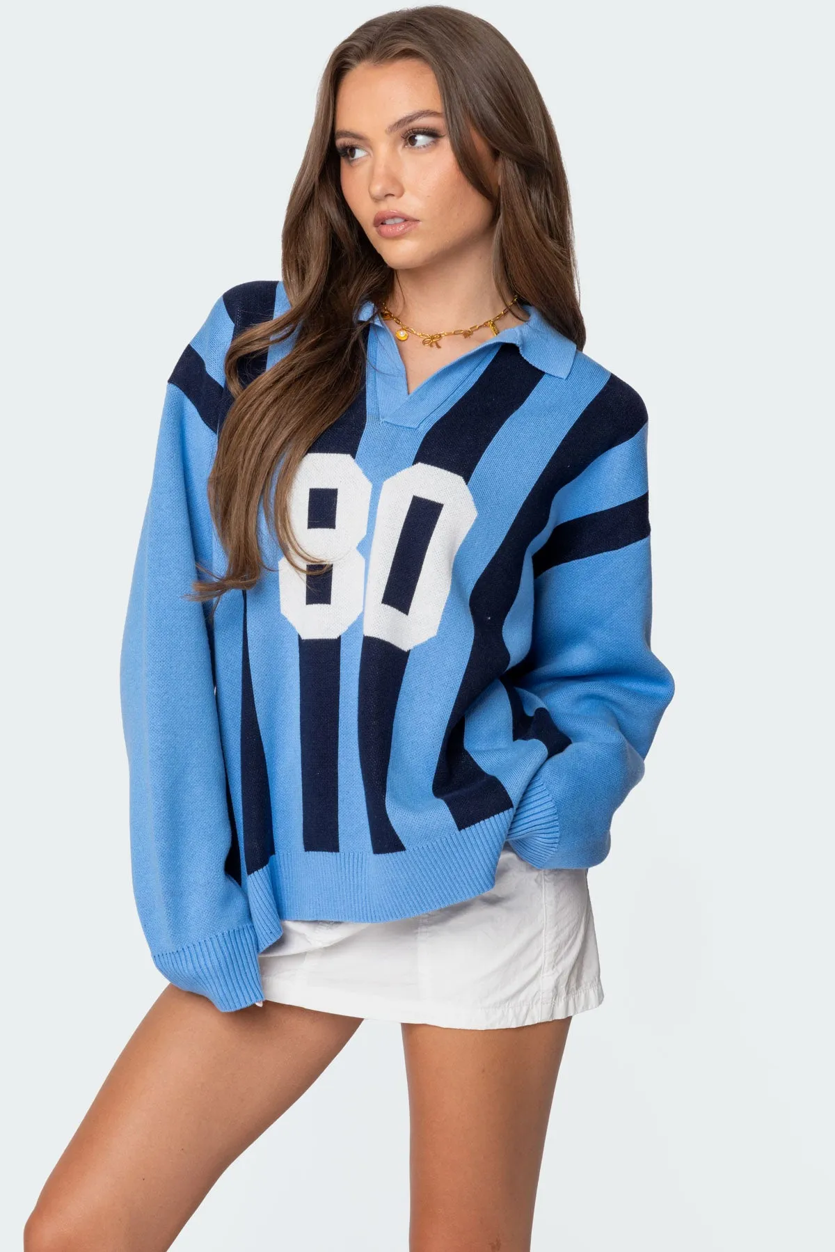 Larson Oversized Polo Sweater