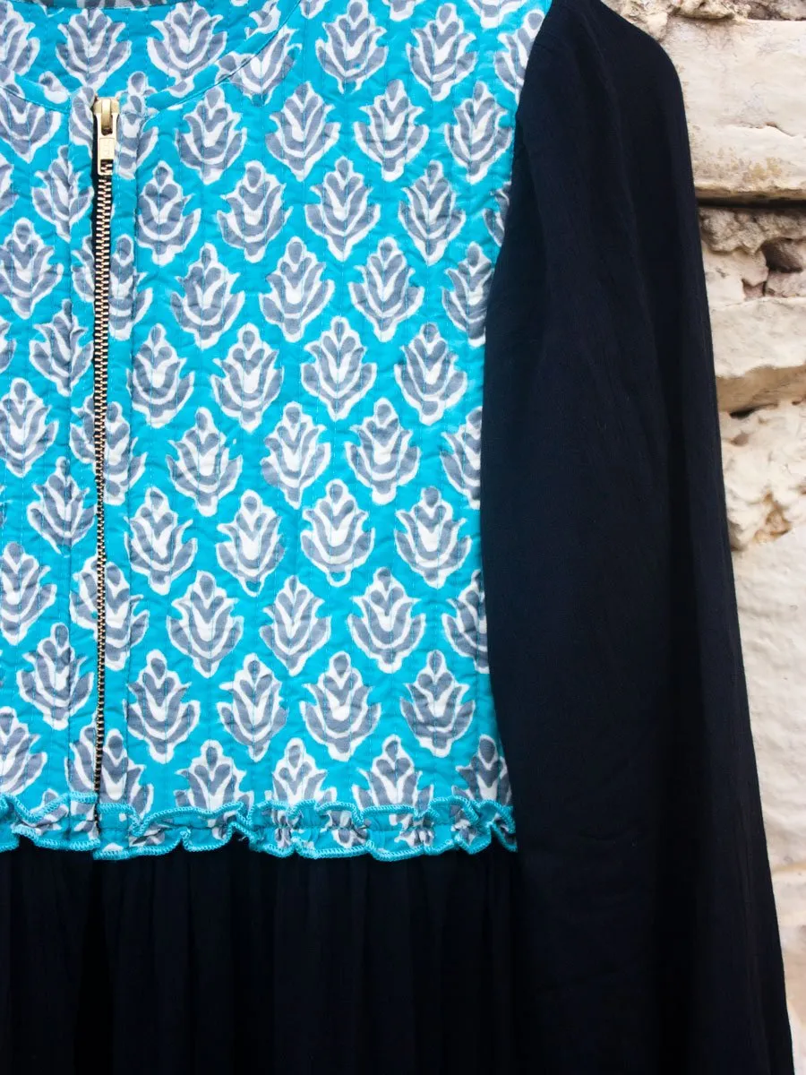 Mahtab Quilted Anarkali Jacket Dress