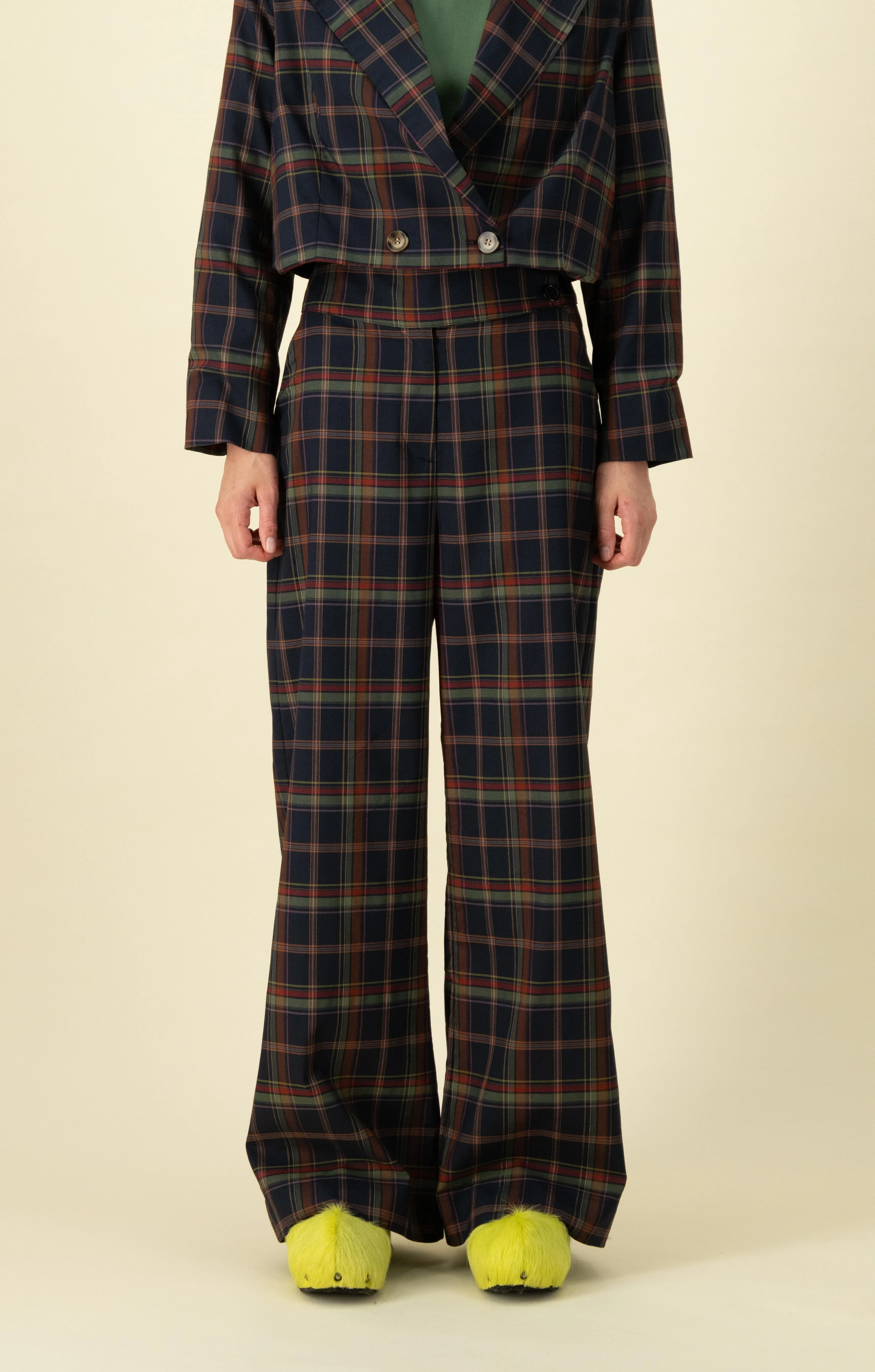 Manhattan Suit Pant in Multi Check