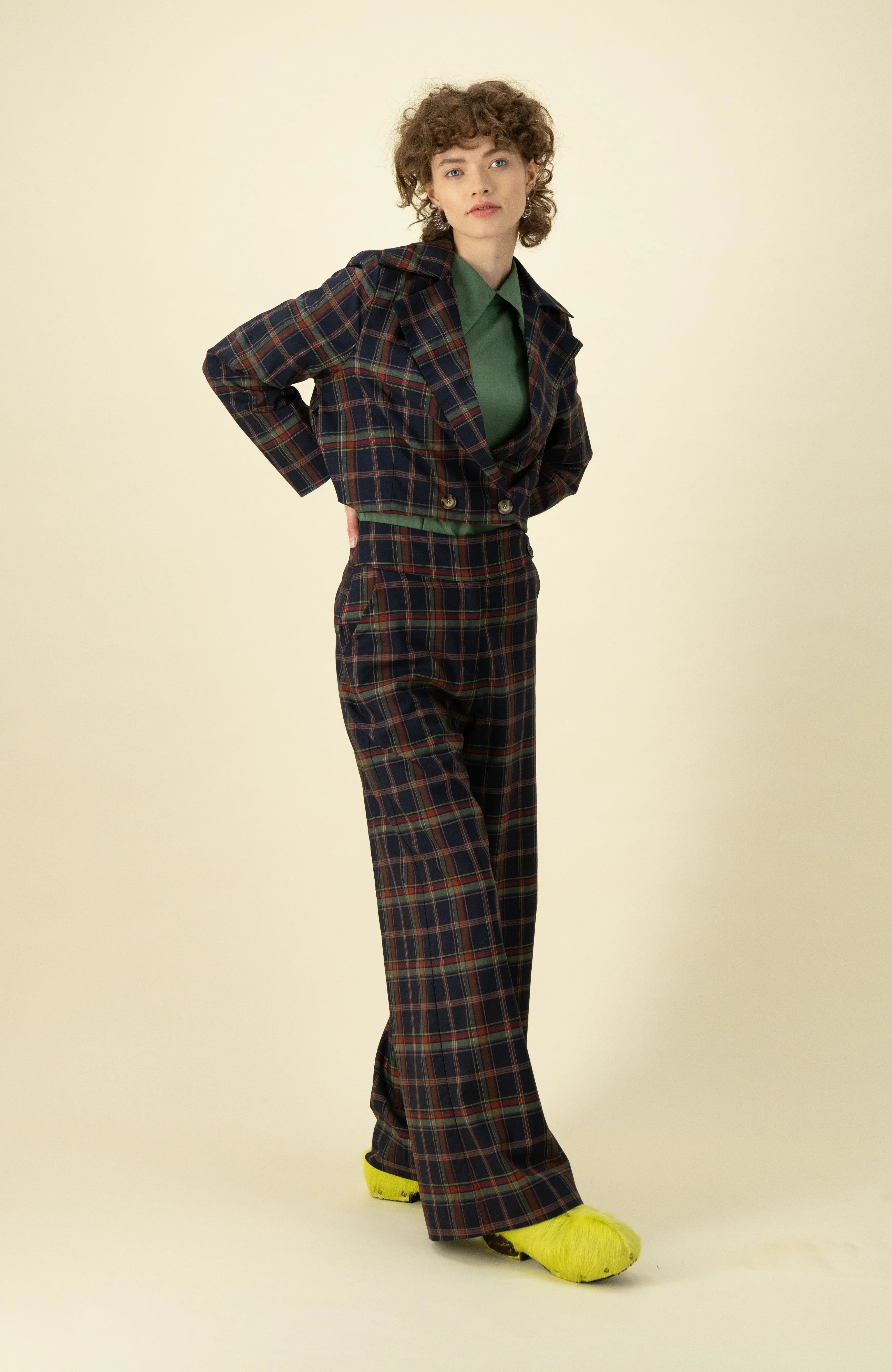 Manhattan Suit Pant in Multi Check