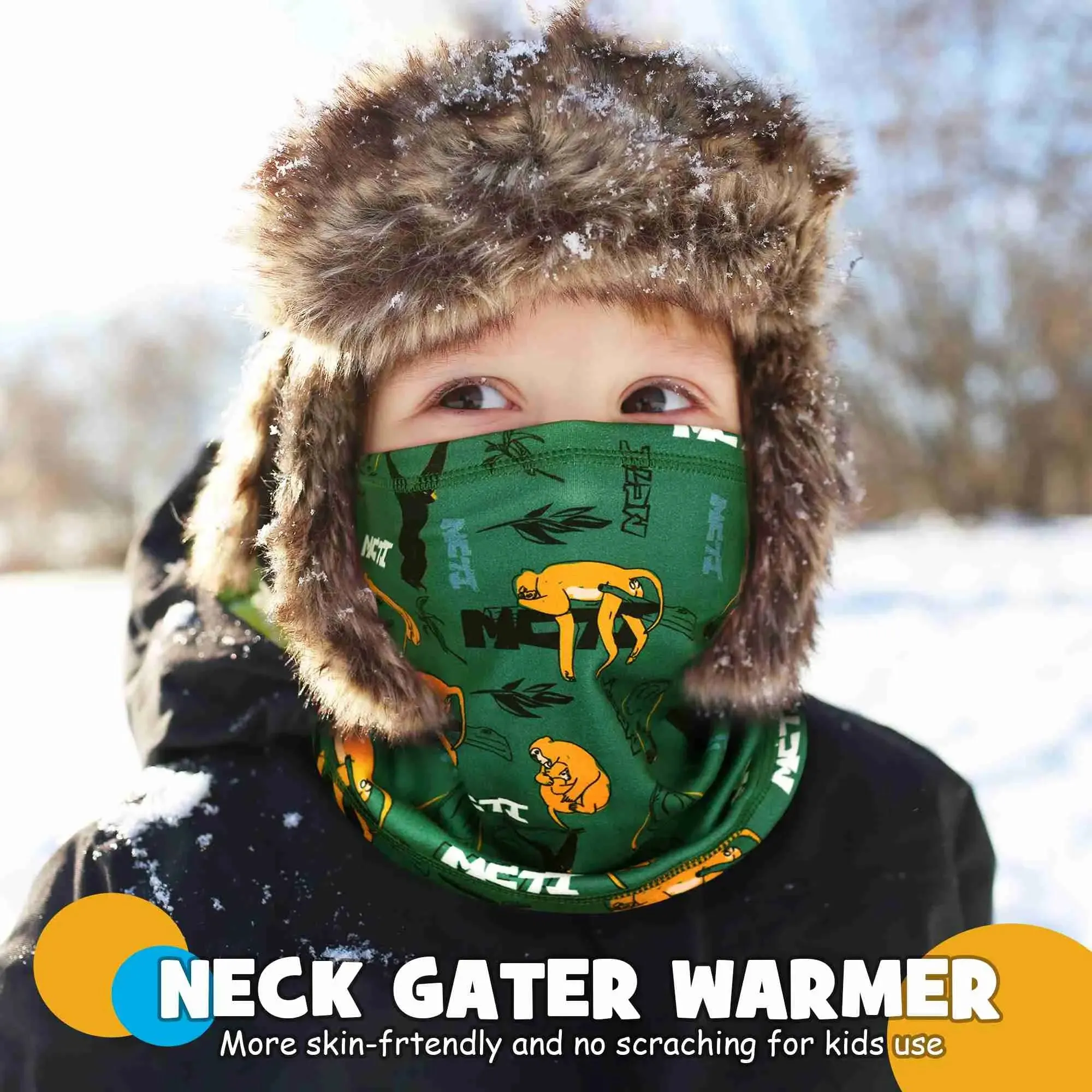 MCTi Kids Fleece Neck Gaiter Warmer-2 pack
