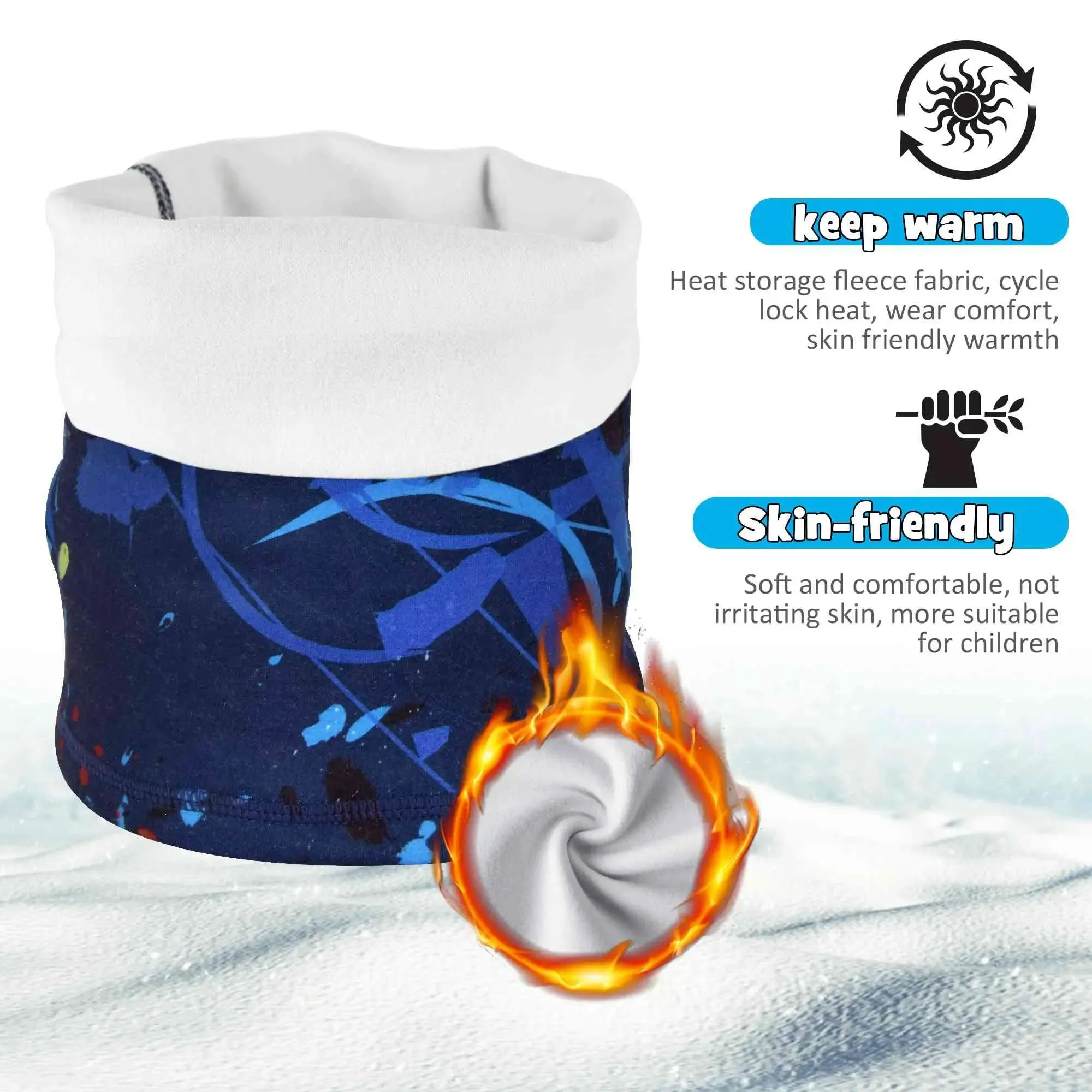 MCTi Kids Fleece Neck Gaiter Warmer-2 pack