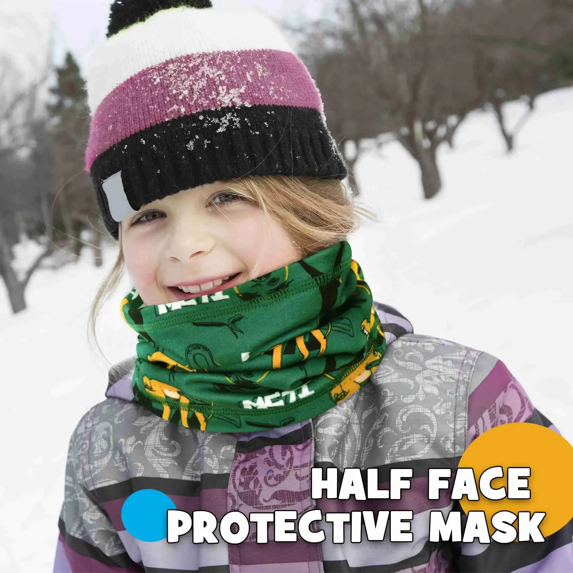 MCTi Kids Fleece Neck Gaiter Warmer-2 pack