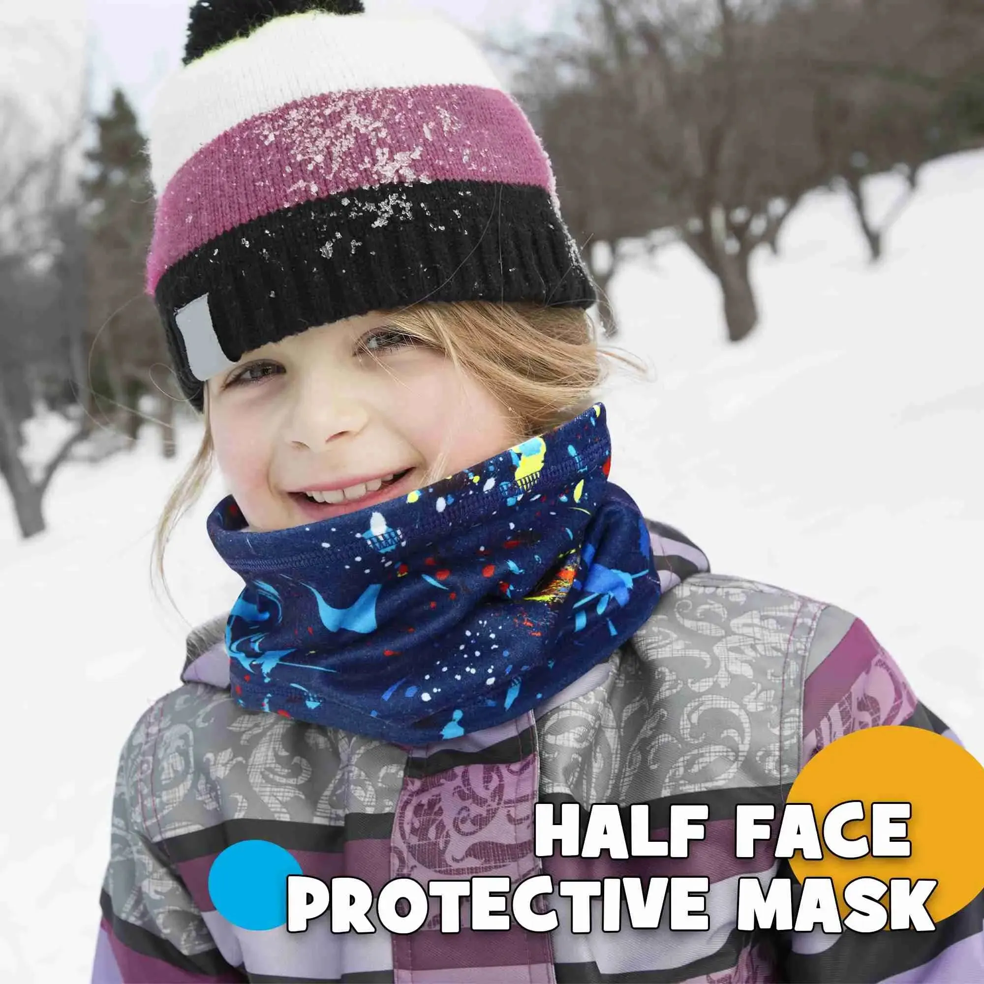 MCTi Kids Fleece Neck Gaiter Warmer-2 pack
