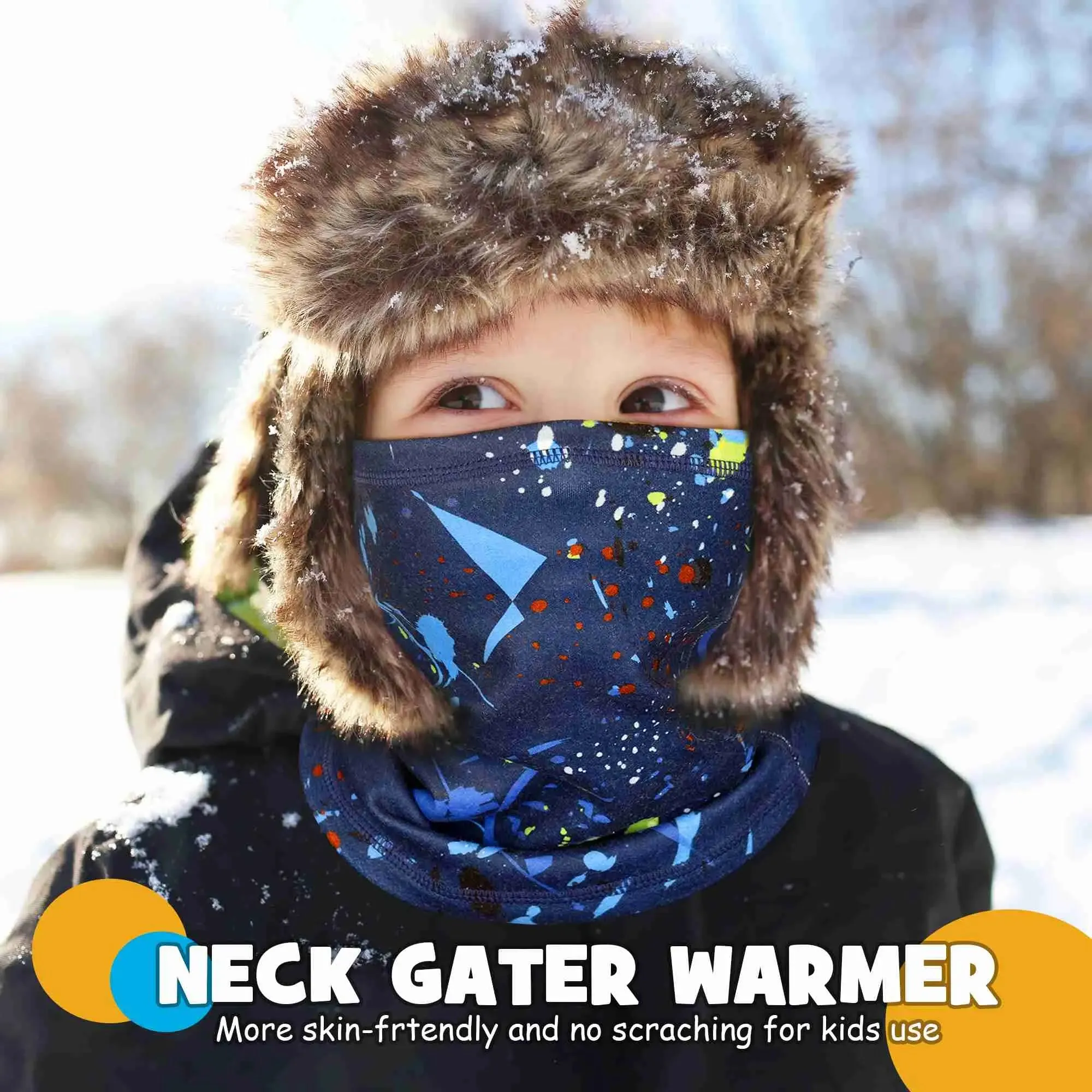 MCTi Kids Fleece Neck Gaiter Warmer-2 pack