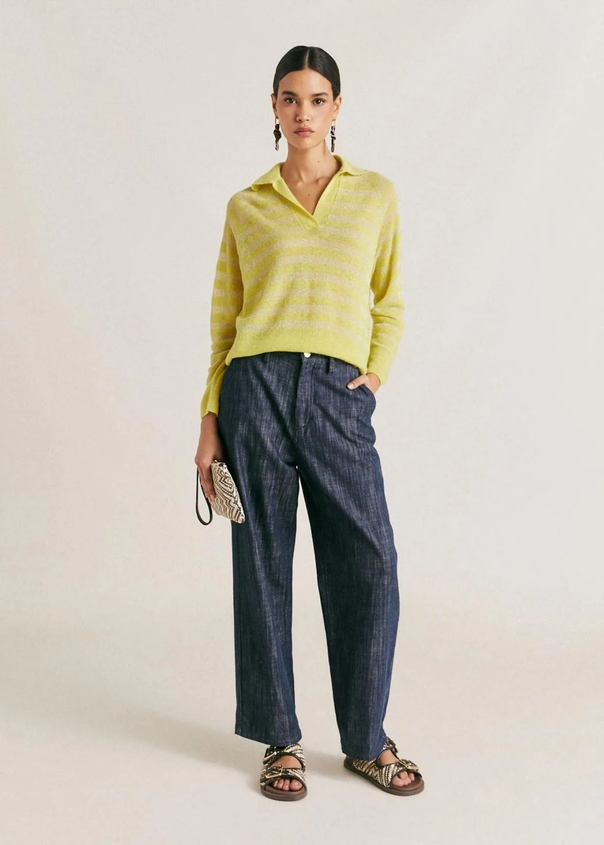 MOMONI Egide Polo Sweater - Lime