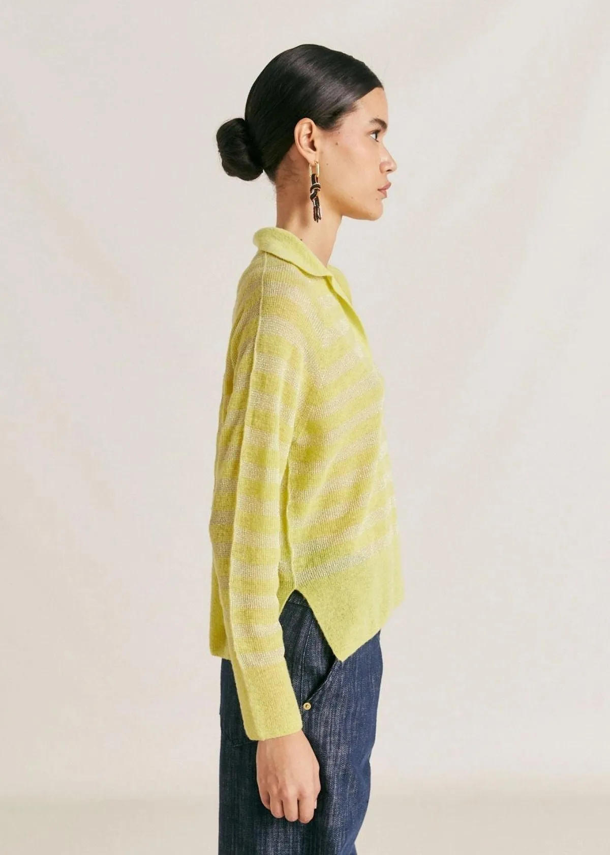 MOMONI Egide Polo Sweater - Lime